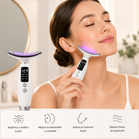 Masajeador Facial Reafirmante con Luz LED